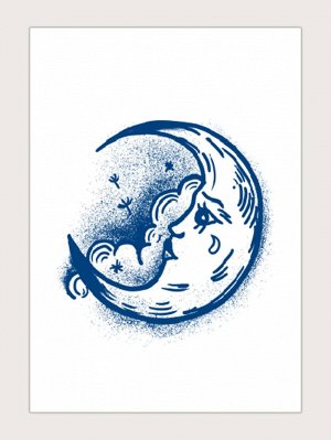 1 лист Тату-наклейка с узором луны