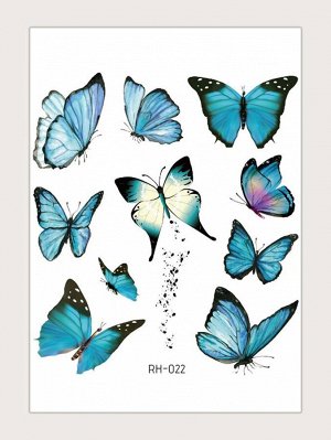 1 лист Татуировка с рисунком бабочки