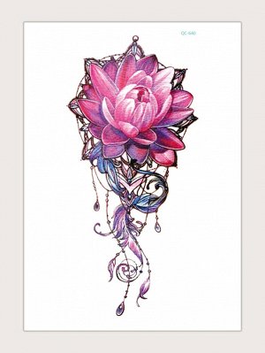 Татуировка с цветочным рисунком 1 лист