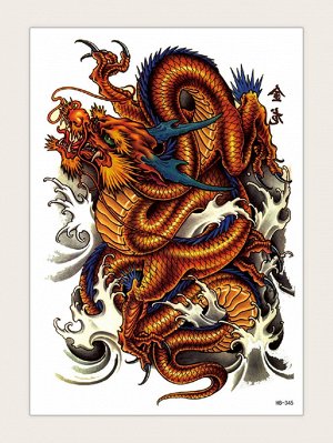 Стикер татуировки с рисунком китайского дракона