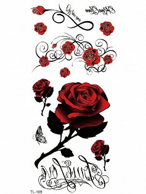 Татуировки с рисунками роз и букв
