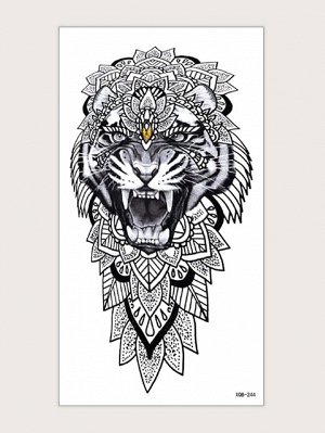 Стикер татуировки с рисунком тигра 1 лист