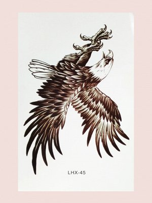 1 лист Стикер-тату с рисунком орла