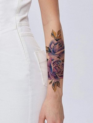Стикер татуировки с цветочным узором