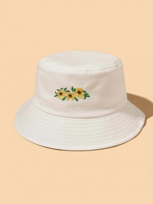 Шляпа с вышивкой маргаритки