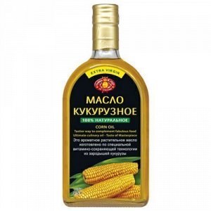 Кукурузное масло пищевое нерафинированное 0,5 л, ТМ "Golden Kings of Ukraine" (Агросельпром) (стекло)