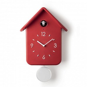 "HOME" Часы с кукушкой и маятником 24,8х39см цв.красный 16860255 ВЭД