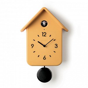 "HOME" Часы с кукушкой и маятником 24,8х39см цв.охра 168602165 ВЭД