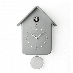"HOME" Часы с кукушкой и маятником 24,8х39см цв.светло-серый 16860208 ВЭД
