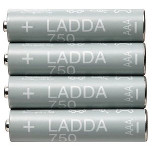 LADDA ЛАДДА Аккумуляторная батарейка, HR03 AAA 1,2 В750 мА•ч