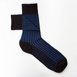 Nature Socks 310 Носки Мужские хлопковые летние черного цвета с узором вертикальные полоски