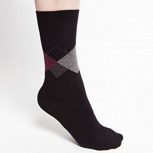 Nature Socks 422 Носки мужские демисезонные лаконичных тонах с узором ромбики
