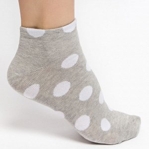 Nature Socks 824ж Носки женские укороченные серого цвета с узором крупный горох