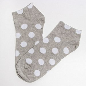 Nature Socks Носки женские укороченные серого цвета с узором крупный горох