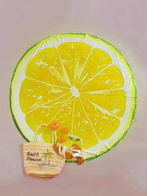 Пляжное одеяло с принтом лимона