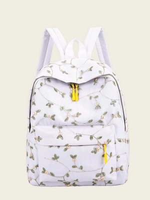 Рюкзак с цветочной вышивкой