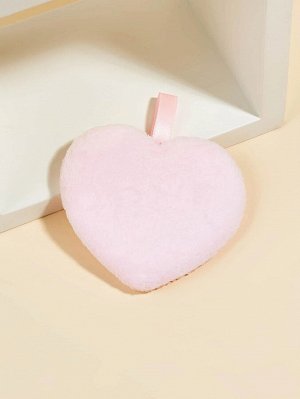 Пуховка для снятия макияжа в форме сердца