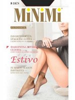 Minimi ESTIVO 8 calz. Носки женские 2 пары шелковистые, с широкой резинкой, укрепленный мысок