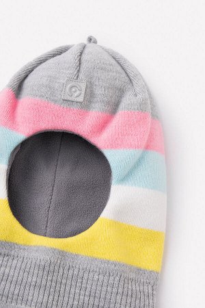 Шапка-шлем для девочки Crockid КВ 20215/ш светло-серый меланж