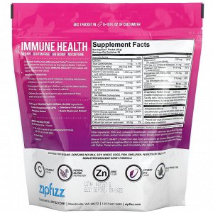 Zipfizz, Immune Health, без кофеина, ягоды, 30 пакетиков по 10 г (0,35 унции)