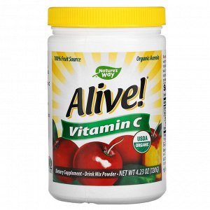 Nature's Way, Alive!, фруктовый источник витамина C, 120 г (4,23 унции)