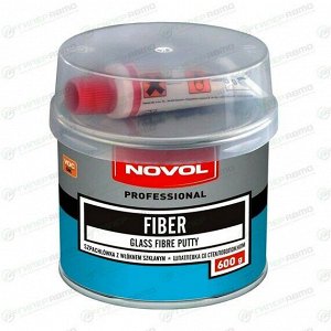 Шпатлевка Novol Professional Glass Fiber Putty со стекловолокном (+отвердитель Betox-50PC), для различных поверхностей, банка 580г + туба 20г, арт. 1222