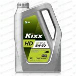 Масло моторное Kixx HD 5W30 полусинтетическое, SG/CF-4, для дизельного двигателя, 4л, арт. L5257440E1