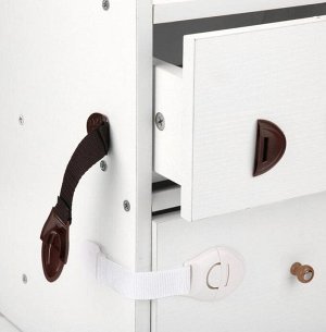 Блокиратор-шнурок универсальный для тумб дверей шкафов холодильника унитаза