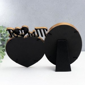 Фоторамка-коллаж на 2 фото 10x10, 10x15 см «Ты и я», пластик, мультирамка, т. Золото, 18.5x27x2 см