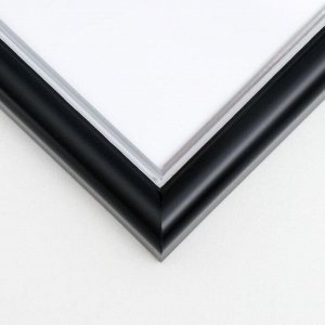 Фоторамка пластик Gallery 15х15 см, 636477-3, чёрный с серебром (пластиковый экран)
