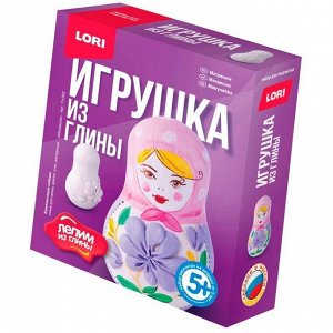 Набор для изготовления игрушки из глины Lori "Лепим из глины. Матрешка", от 5-ти лет, картон