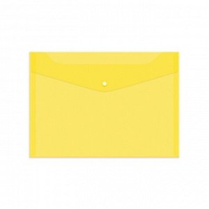 Пaпка-конверт на кнопке А4, 150мкм, желтая