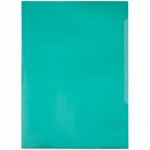Папка-уголок Durable, А4+, 180мкм, прозрачная зеленая