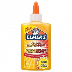 Клей канцелярский Elmers "Color Changing Glue",147мл, для слаймов, меняющ цвет, желт-красн, непрозр