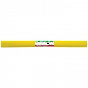 Бумага крепированная Greenwich Line, 50*250см, 32г/м2, жёлтая, в рулоне
