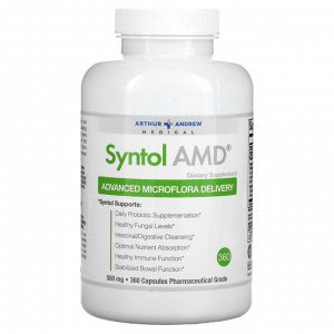 Arthur Andrew Medical, Syntol AMD, Advanced Microflora Delivery, средство для здоровой микрофлоры, 500 мг, 360 капсул