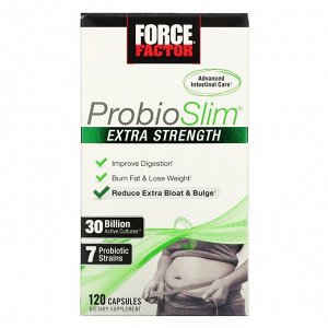 Force Factor, ProbioSlim, повышенной силы действия, 30 млрд КОЕ, 120 капсул