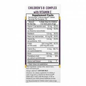 Superior Source, Children's B Complex with Vitamin C, 60 MicroLingual Instant Dissolve Tablets