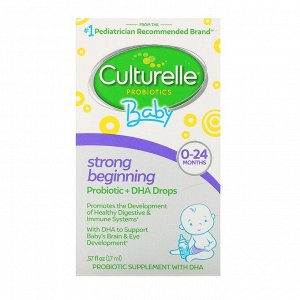 Culturelle, Детский пробиотик + ДГК в каплях, 0-24 месяца, 17 мл (0,57 жидк. унции)