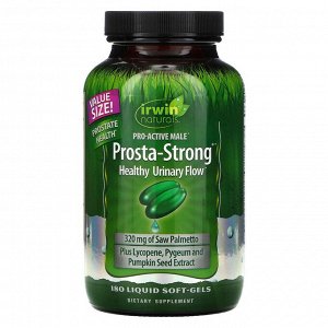 Irwin Naturals, Prosta-Strong, здоровье простаты и мочевыделительной системы, 180 желатиновых капсул