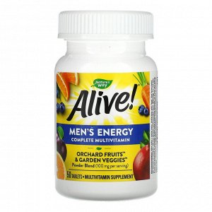 Nature's Way, Alive!, Men's Energy Complete Multivitamin, 50 Tablets