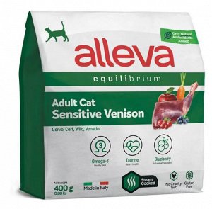 Alleva Equilibrium Sensitive сухой корм для кошек с олениной 400гр