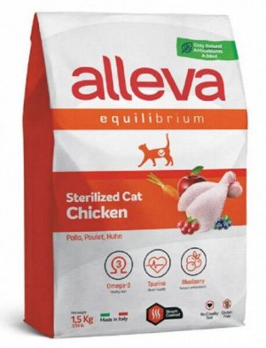 Alleva Equilibrium Sterilized сухой корм для стерилизованных кошек с курицей 1,5кг