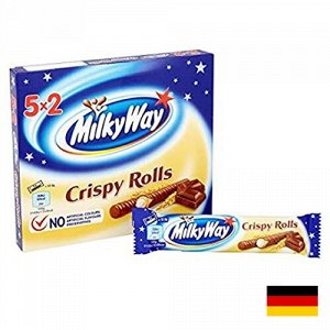 Milky Way crispy rolls 125g - Хрустящие трубочки Милки Вэй со сливочной начинкой 5шт. СРОК до 20.11.21!