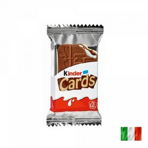 Kinder Cards 25.6g - Вафельки Киндер с шоколадно-сливочной начинкой