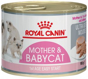 Консервы Royal Canin "Mother & Babycat", для котят с 1 до 4 месяцев, мусс, 195 г/шт