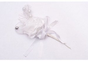 Аксессуар свадебный бутоньерка роза с бусинами