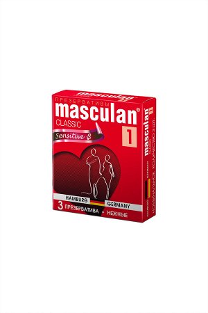 Презервативы Masculan Classic 1, 3 шт.  Нежные (Senitive)