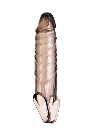 Насадка на пенис XLover by TOYFA для увеличения размера, TPE, черный прозрачный, 15,5 см