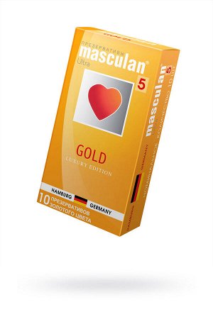 Презервативы Masculan 5 Ultra, золотые, 10 шт